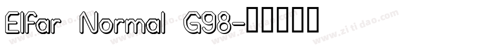 Elfar Normal G98字体转换
